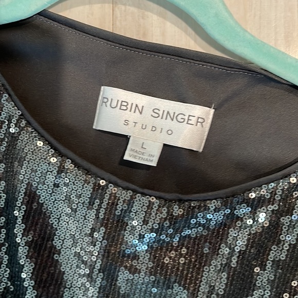 Rubin Singer Studio All-Over Sequin Top and dress pants. Pants have a side zip. - Picture 8 of 16